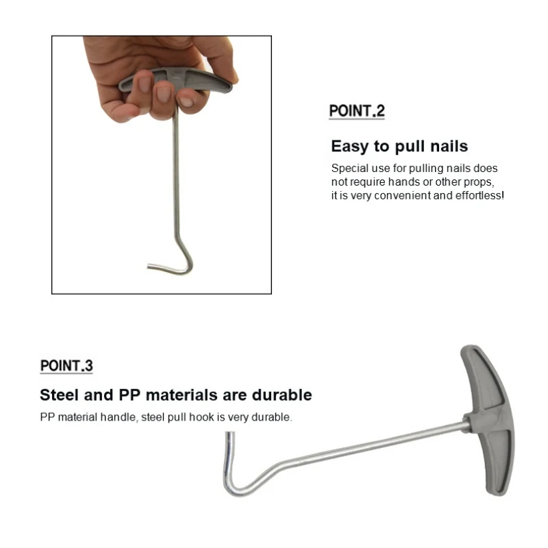 Outdoor Camping Tent Peg Stake Hammer Puller Metal Awning Stakes Hooks Remover Lifter Extractor Nail Puller Tool