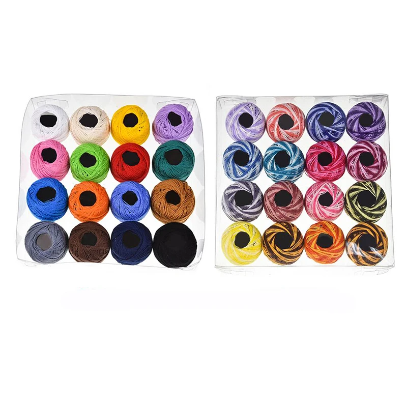 16 Colors Cross Stitch Thread Embroidery Sewing Thread Diy Hand-Knitted Patch Sewing Supplies