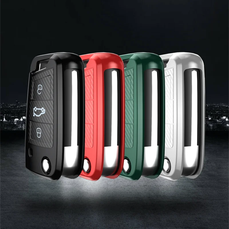 

car key cover case shell fob TPU For Volkswagen vw golf 7 key case skoda octavia 3 A7 golf 7 accessories Car-styling 4.8