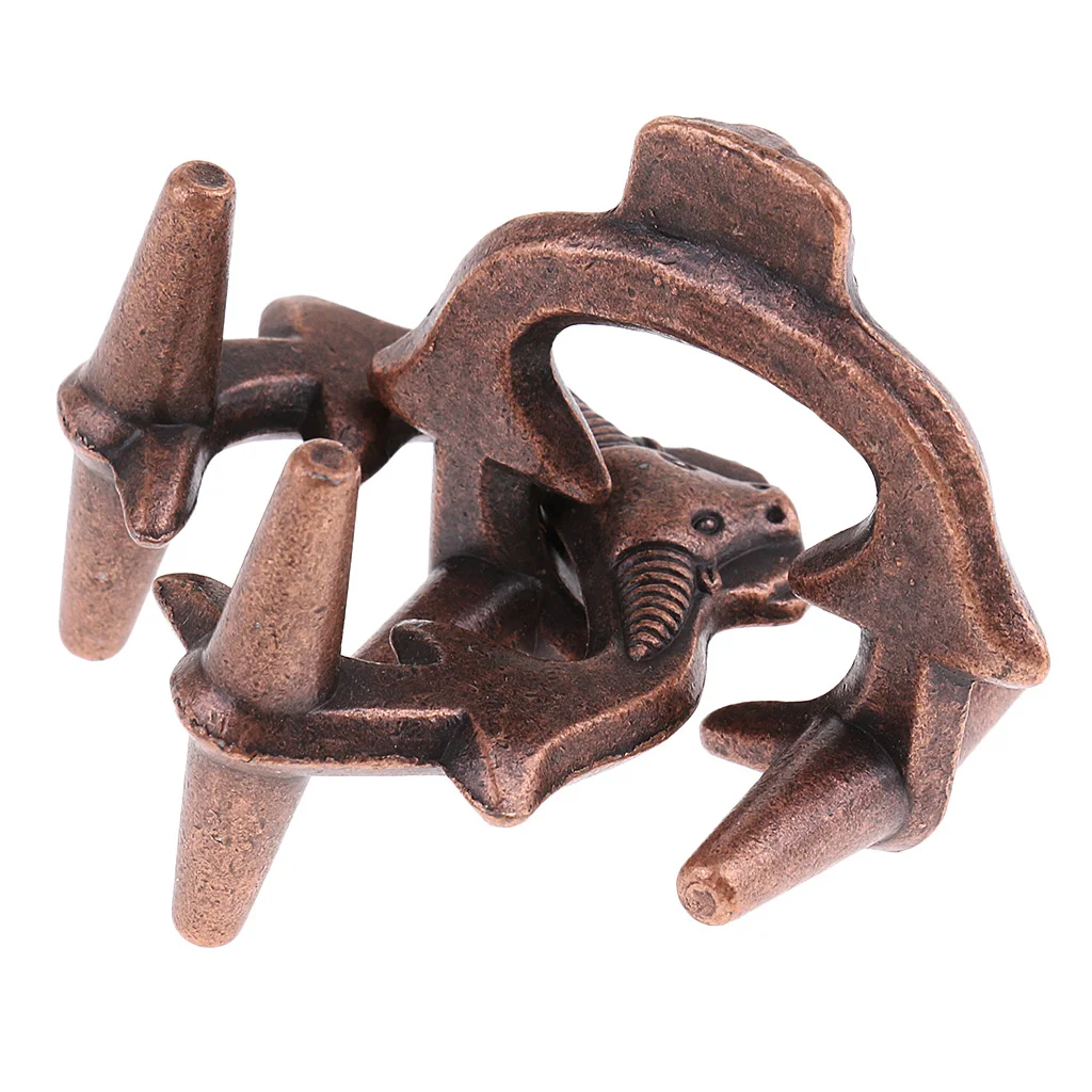 Metal Brain Teaser Bull Lock Puzzle Interlocking Intelligence Toy IQ Test Game for Kids and Adults