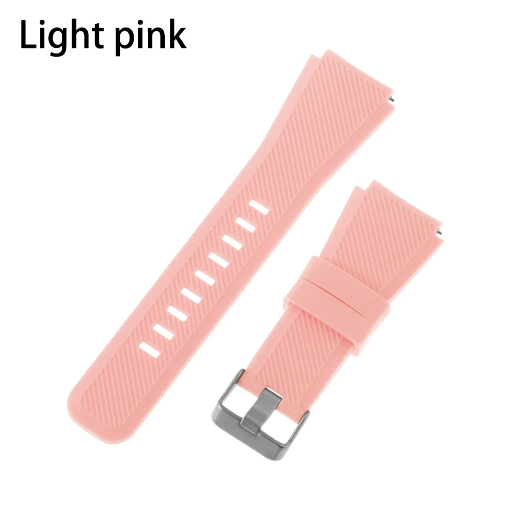 light pink 1 шт., классические яркие силиконовые часы, ремешок, спортивные сменные часы, браслет, ремешок для huawei Watch GT/GT2, умные аксессуары - Цвет: light pink