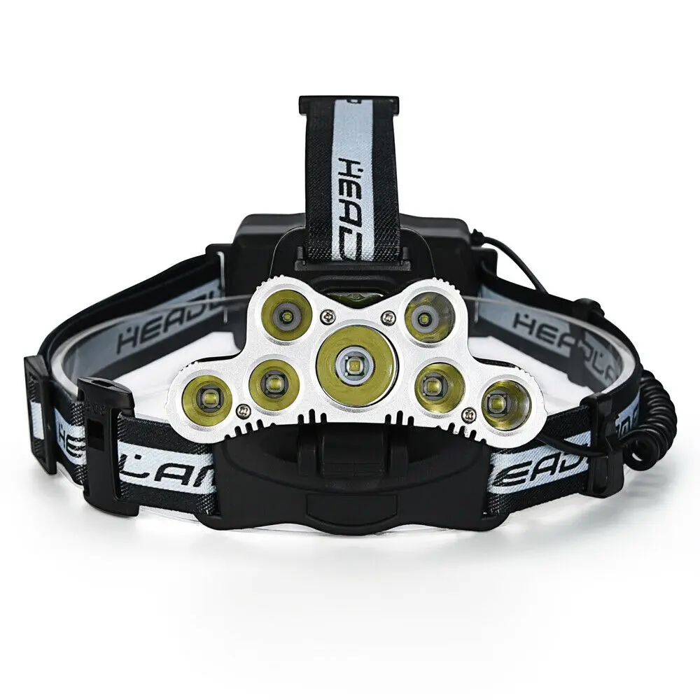 

Micro USB Headlamp Headlight Flashlight 5 XM-L T6+ 2 LED Hunting Light Camping