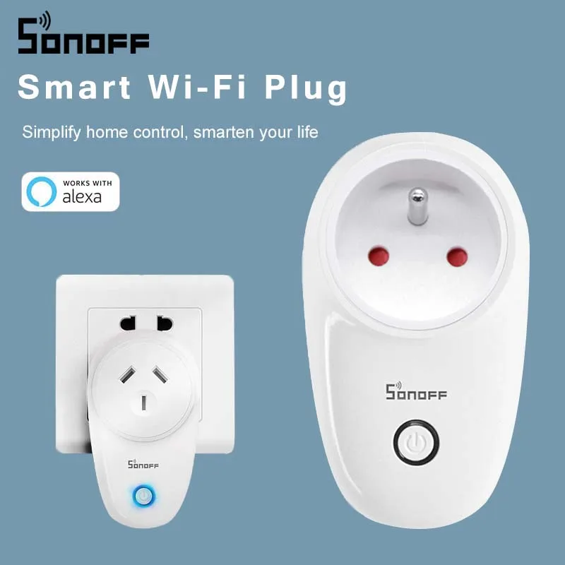 Интеллектуальный выключатель света Sonoff S26 умная розетка Wi-Fi разъем таймер