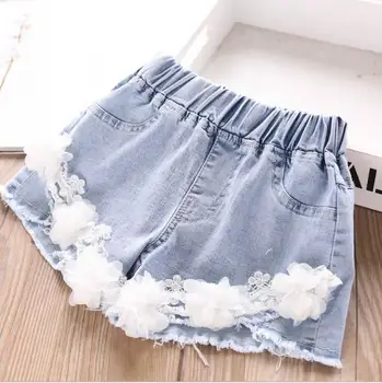 

2020 new wholesale girls denim shorts summer fashion girls shorts 2-7 years HV45