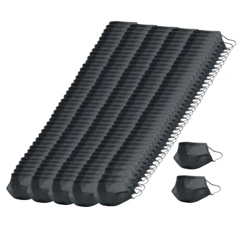 

5-200pcs 3 Ply Reusable Face Mouth Masks Anti Dust Fog Protection Anti Pollution Mouth Soft Breathable Droplets Safe Mask Black
