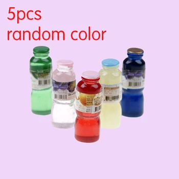 

NEW 5pcs/set Mini Drink Bottle Toys Doll drink Kitchen living room Decor Dollhouse Miniature Toy