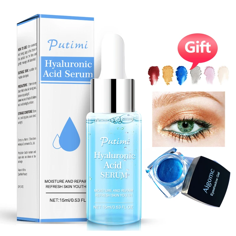

PUTIMI Hyaluronic Acid Face Serum Moisturizer Whitening Essence Shrink Pore Hyaluronic Acid Serum Anti Wrinkle Face Skin Care