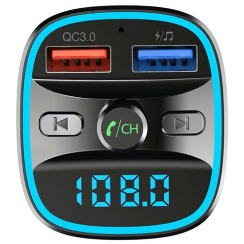 Bluetooth fm передатчик для автомобиля беспроводной радио автомобильный адаптер с QC3.0