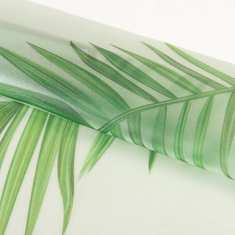 DICOR зеленые листья оконная пленка матовая непрозрачная уединение для домашнего декора витражная статическая клейкая стеклянная наклейка цифровая печать BLT1291