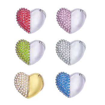 

Jewelry Crystal Memory Stick 8GB 16GB 32GB 64GB Metal Diamond Pen Drives Pendrive Usb Flash Drive 2.0 Girls Gift for Photography