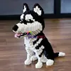 16042 Siberian Husky Dog Animal Pet 3D Model 1900pcs DIY Diamond Mini Building Small Blocks Brick Toy for Children No Box ► Photo 2/6