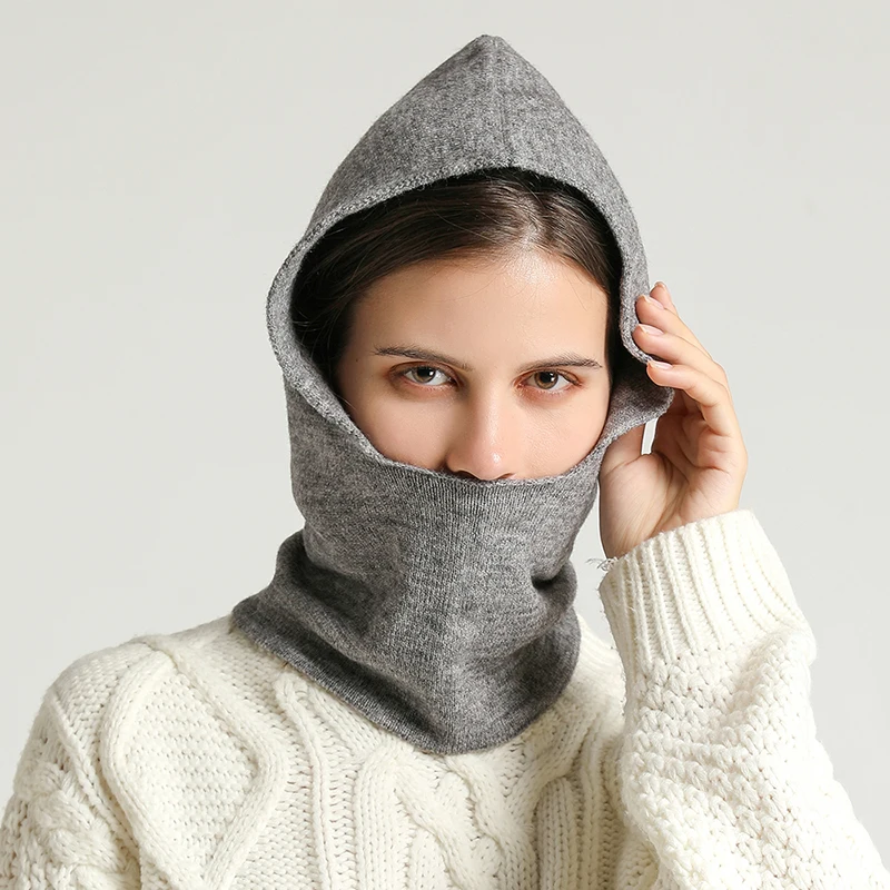 

2022 Hiking Scarves Men Luxury Ourdoor Knitted Warm Hat Scarf Solid Unisex Winter Women Elasticity Cap Neckerchief Foulard