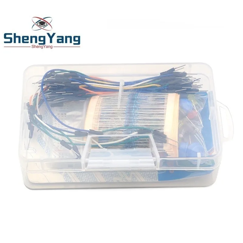 ShengYang стартовый комплект для arduino резистор/светодиодный/конденсатор/перемычки/макетный Резистор Комплект с розничной коробкой