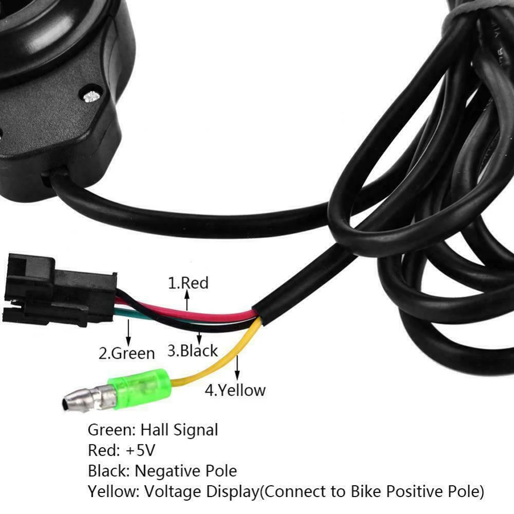 

Twist Thumb Throttle Assembly LED Electric Quantity Voltage Display Meter for Electric Bike Scooter EDF88