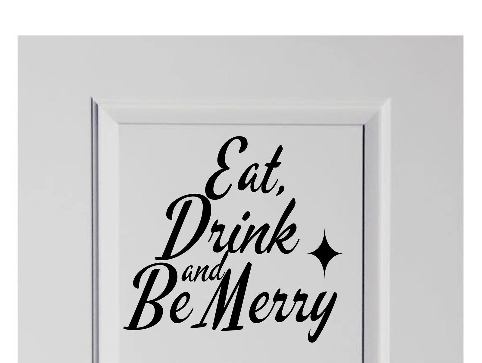 Стильная наклейка на окно с надписью Eat Drink and Be Merry декоративная Рождество 15 см |