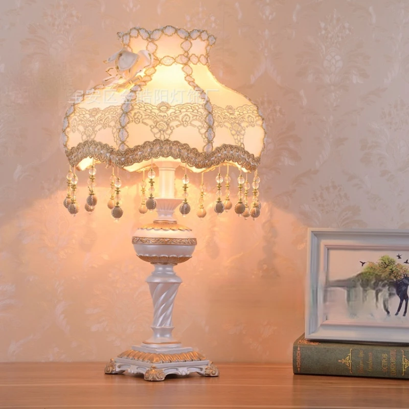 Полимерная настольная лампа в стиле тюльпад для спальни европейская