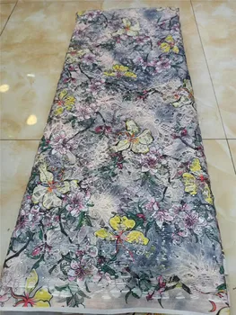 

5yards new lace fabric nigerian lace fabric 2019 high quality lace african tulle lace with stones for women dress FHD32