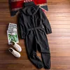 Summer Men Jumpsuit Hooded Long Sleeve Multi-Pocket Beam Feet Overalls Streetwear Clothing Cargo Pants Hip Hop Black  Trousers ► Photo 3/6