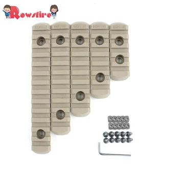 

High Recommend 1 Pcs Nylon Rail Set With 5 Diffetent Lengths For RIS/RAS/Rails With M-Lok System - Black