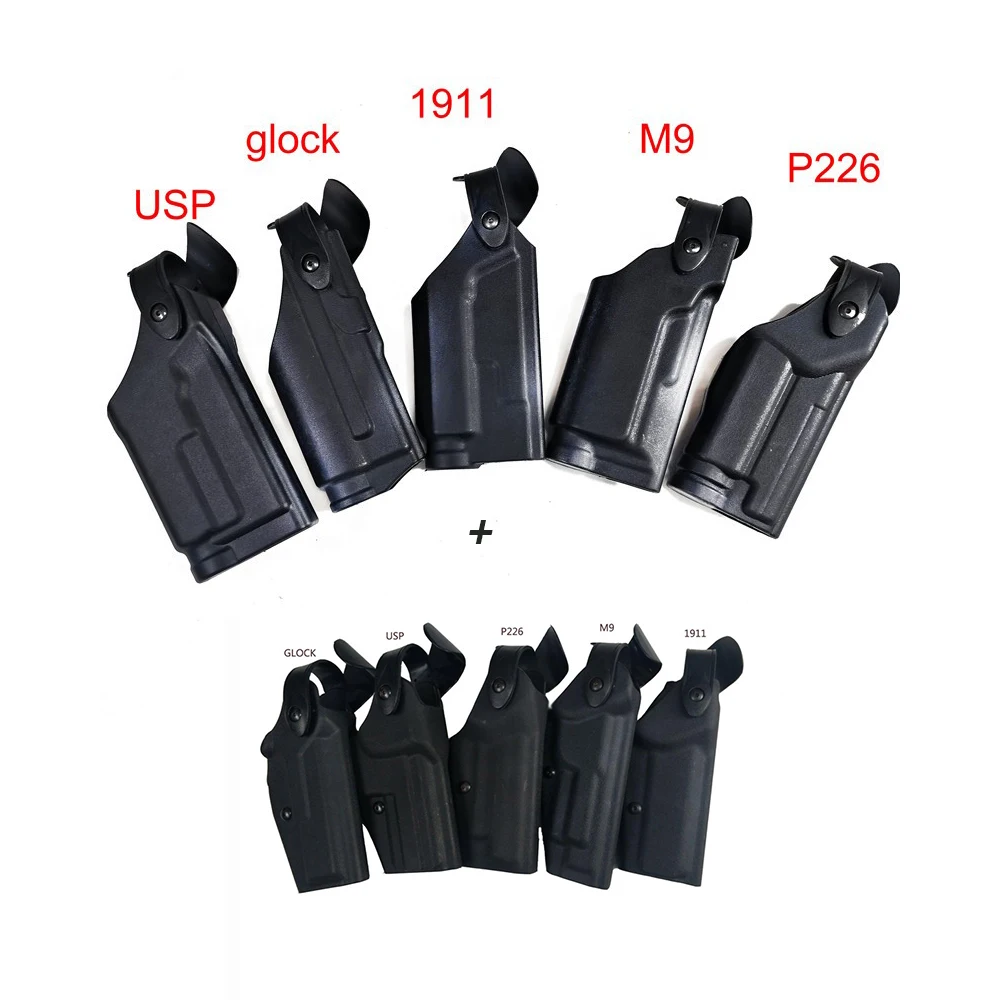 Tactical Military Airsoft Belt Waist Holster M9/GL17/1911/USP/P226 With/Without Flashlight Hunting Combat Pistol Gun Case black | Спорт и