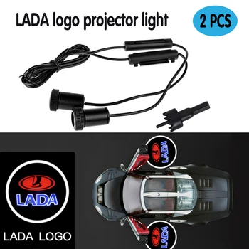 

2PCS Car door laser light logo projector Luces courtesy welcome lamp for lada Ground Projection for LADA Vesta Granta Niva Xray