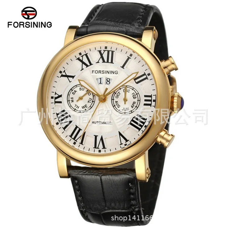 

Hot Selling forsining Genuine Product Tourbillon Men Automatic Analog Watch Date Week