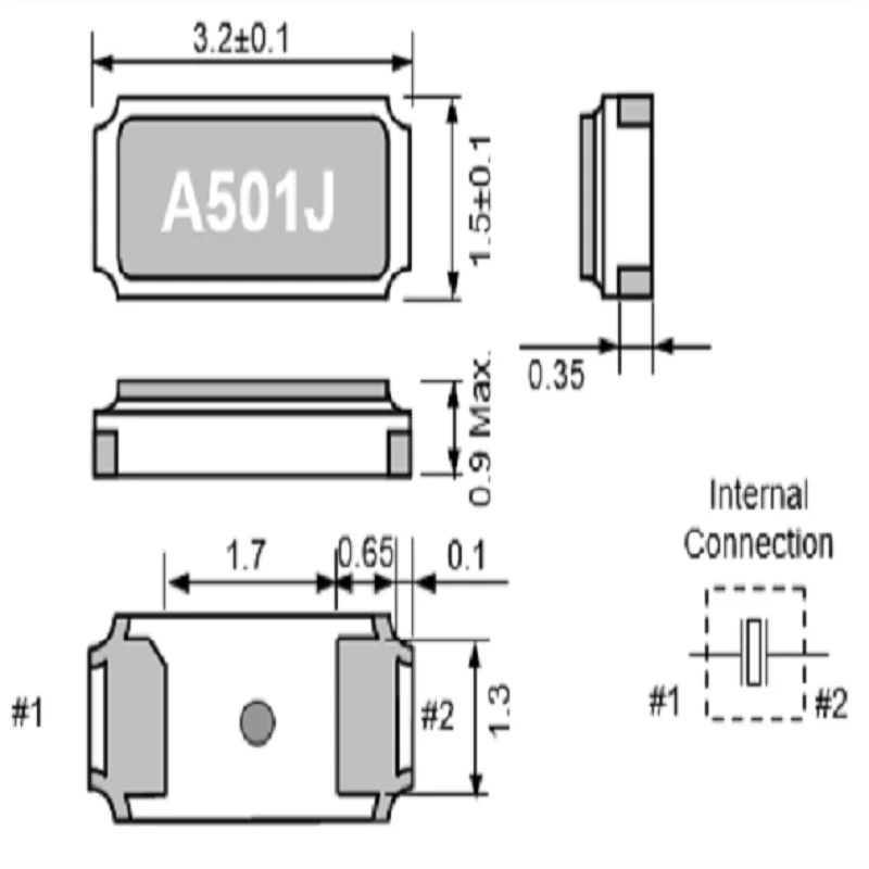 FC-135 SMD Quartz Crystal Resonator Passive Oscillator 2Pin 3215 SMD Crystal Oscillator 32.768KHZ 12.5PF &plusmn;5PPM 32768 32.768K quartz resonator crystal oscillator kit