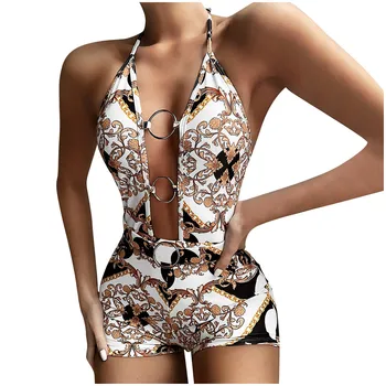 

Sexy One-Piece Women Printed Bikini Push-Up Pad Swimwear Swimsuit Beachwear Swimming suit for women one piece Swimwear