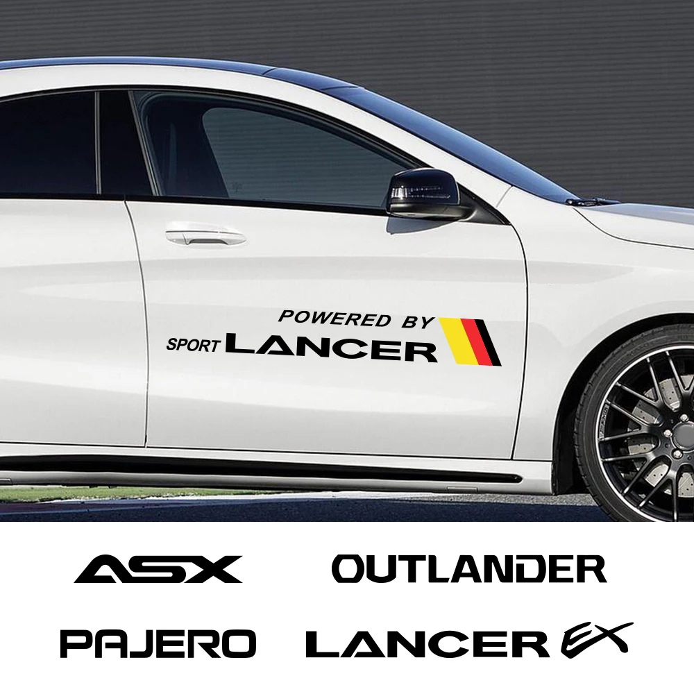 Наклейки и наклейки на боковые двери автомобиля для Mitsubishi Colt Galant Evolution X Outlander Lancer EX ASX конкурентоспособton L200 Ralliart