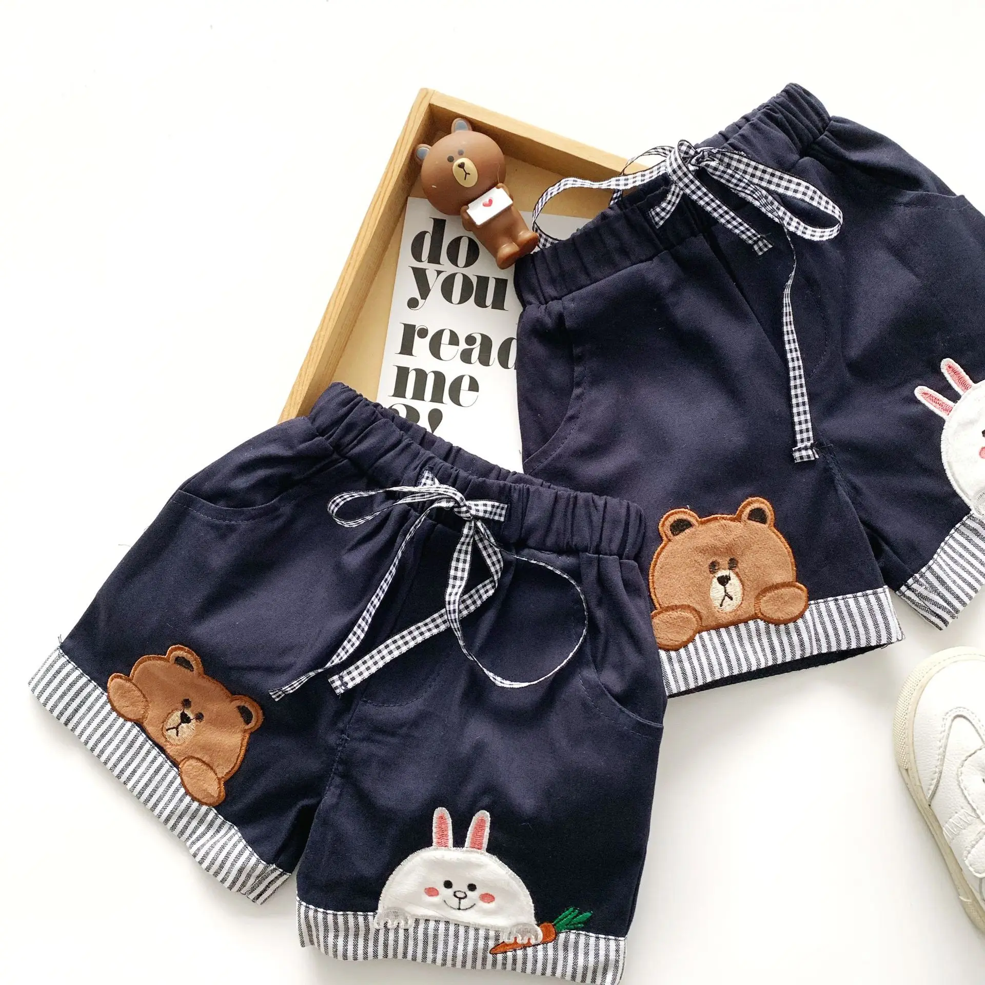 

Tonytaobaby Summer New Baby Boys and Girls Color Blocking Cartoon Cotton Toddler Leggings