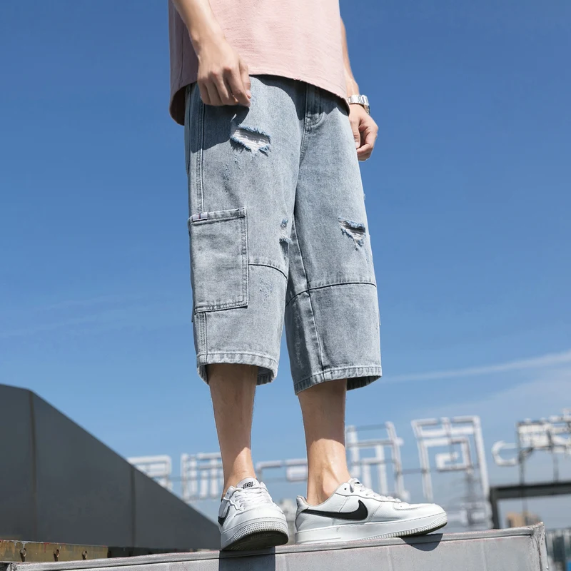 hip hop denim shorts