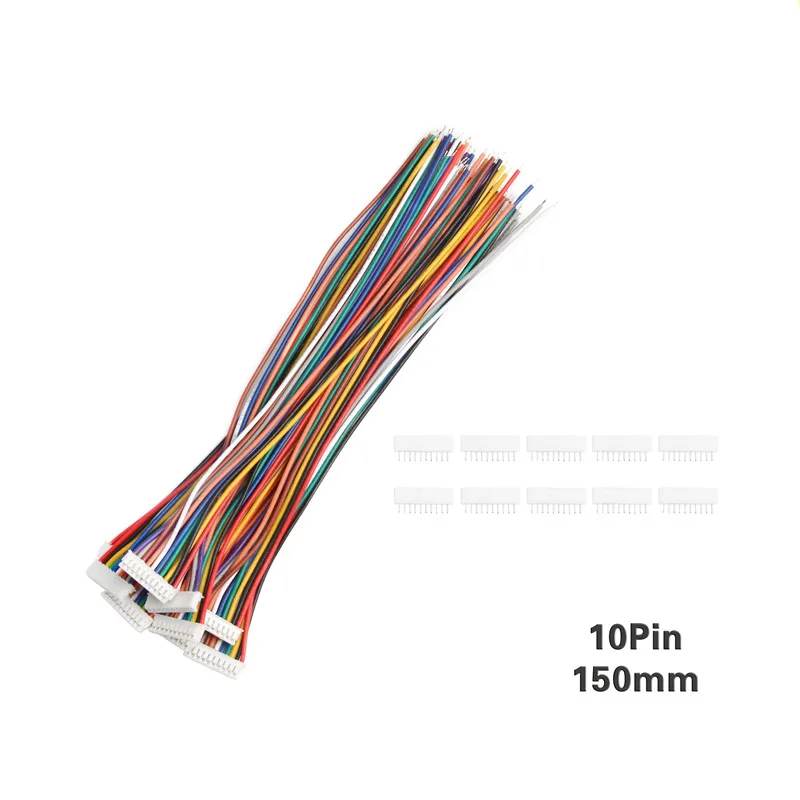 10 компл. 150 мм ZH-1.5 провода Кабельный соединитель DIY ZH-1.5 28AWG JST 2Pin-10Pin электронная линия одиночное соединение клеммные соединители - Цвет: 10Pin