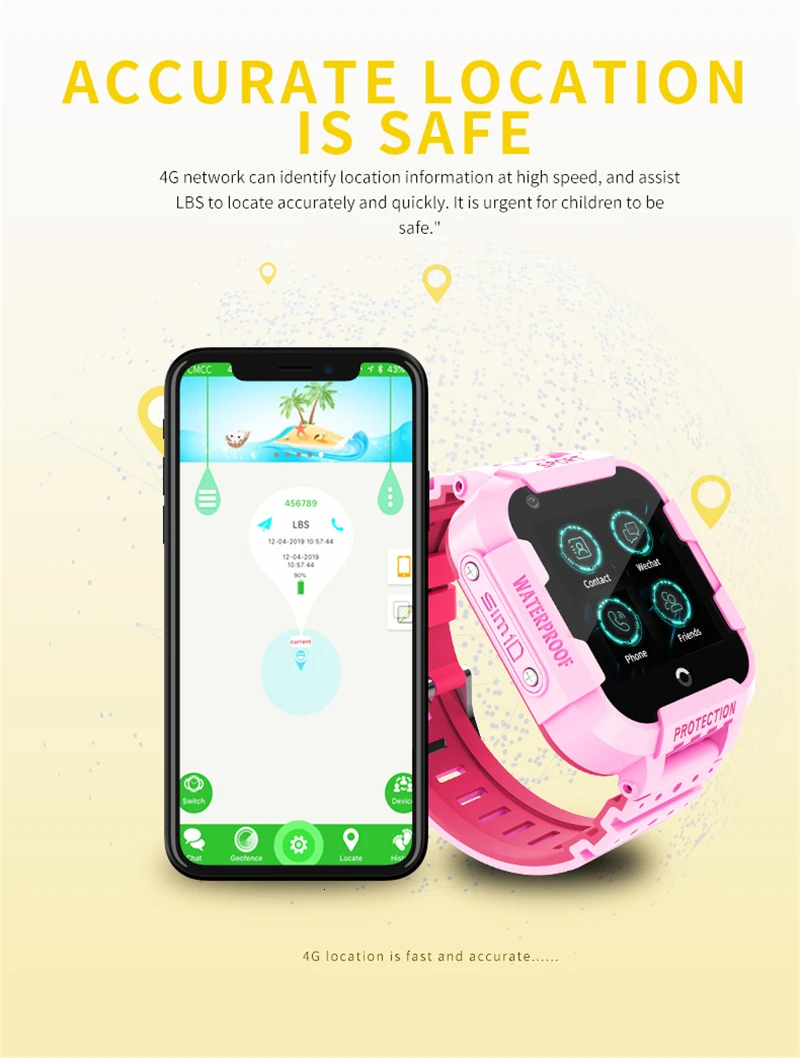 Câmera de Chamada Ip67 à Prova Relógio Inteligente Crianças Gps Tracker Dip67 Água Vídeo Lbs Wifi Localização Smartver Df39 4g 6 Cheap Relógios inteligentes