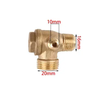

3 Port Brass Male Threaded Check Valve Connector Tool for Air Compressor Prevent T8WB