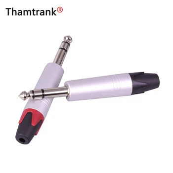 

10pcs/lot Stereo 6.35mm Jack 3 Poles 1/4 Inch Male Plug Soldering Wire Connector Aluminum Tube Audio Microphone Plug