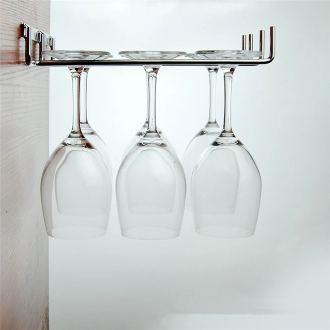 Wine Cup Rack Hanging Metal Wine Stemware Glass Bottle Goblet Inverted Holder 