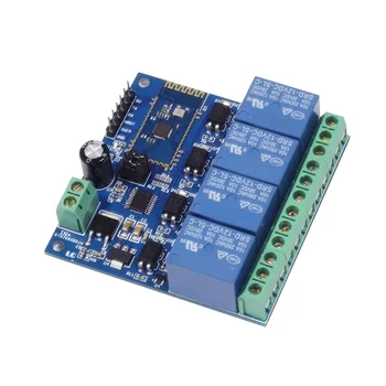 

12V 4CH Remote Control Switch Bluetooth Relay Module for Android Mobile Motor LED Light 10A/250VAC