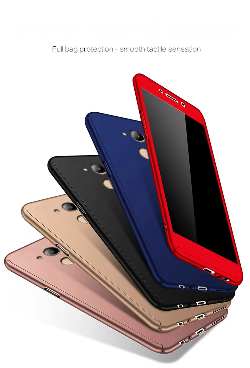 

360 Degree Full Cover Case For Xiaomi Hongmi Note8 7 6 2 3 4 3S 4A 4X Hard PC Tempered Glass Cover For Redmi S2 5A 7A K20 Pro GO