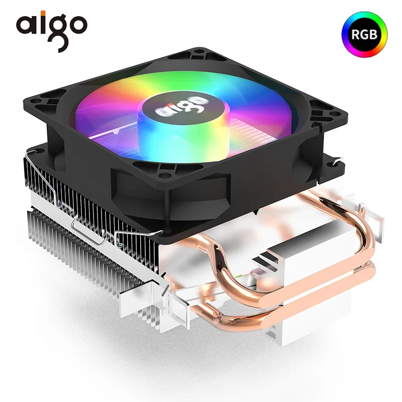Aigo ICE200 CPU охладитель воздуха 2 тепловые трубы 90 мм вентилятор 280 Вт 3pin/5 В