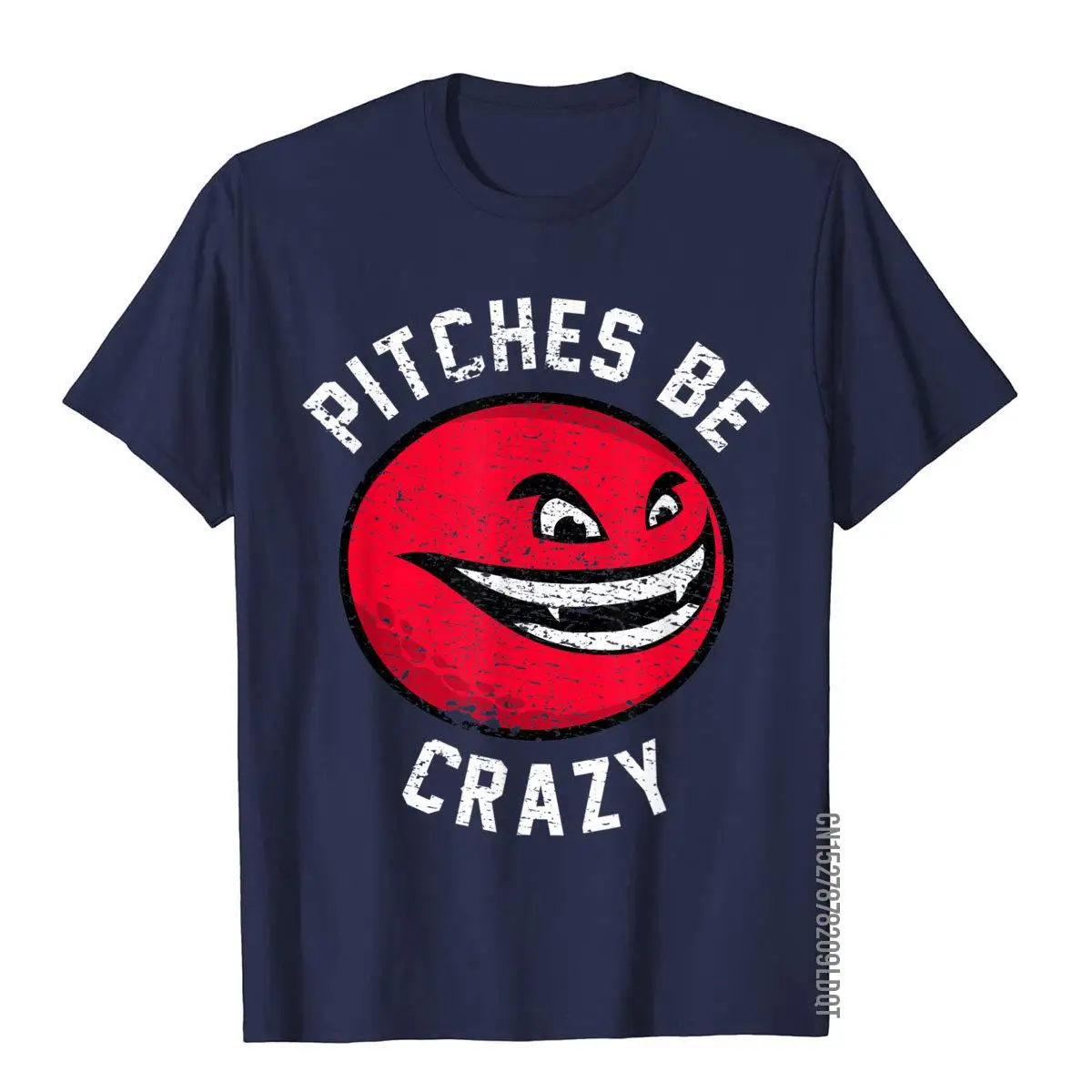 Funny Kickball League Team Shirt Pitches Be Crazy__B8751navy