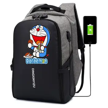 

Hot anime cute Doraemon Backpack student book Bags teenagers Anti-theft USB Charging Knapsack UNISEX Laptop bag Travel backpack