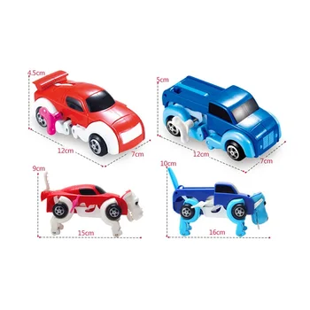 

Cool Automatic transform Dog Car 4 colors Vehicle Clockwork Wind up toy variety cute funny girl children kid model toy for gift