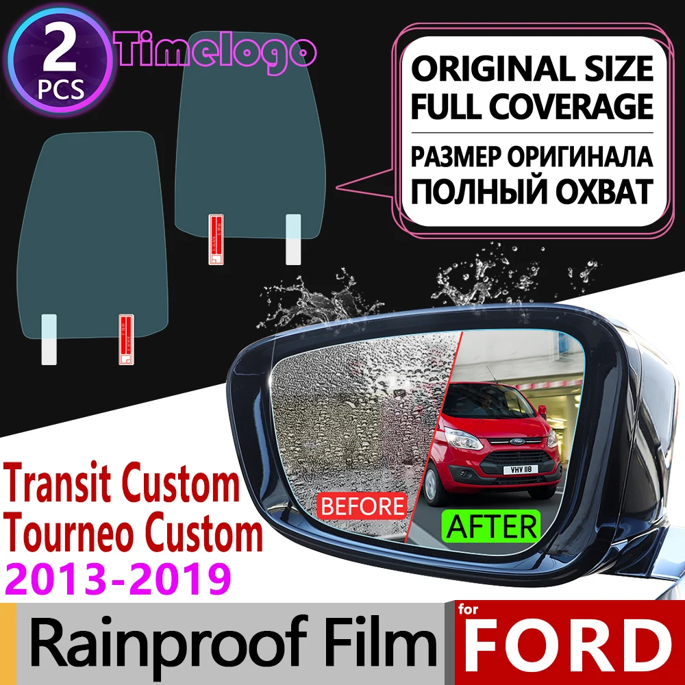 

For Ford Transit Custom Tourneo Custom 2013~2019 Full Cover Anti Fog Film Rearview Mirror Rainproof Anti-fog Films Accessories