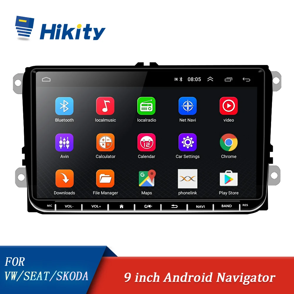 

Hikity Android 6.0 Car Multimedia Player Stereo 9 Inch Capacitive Touch Screen Mirror Link GPS Navigation Bluetooth USB Player