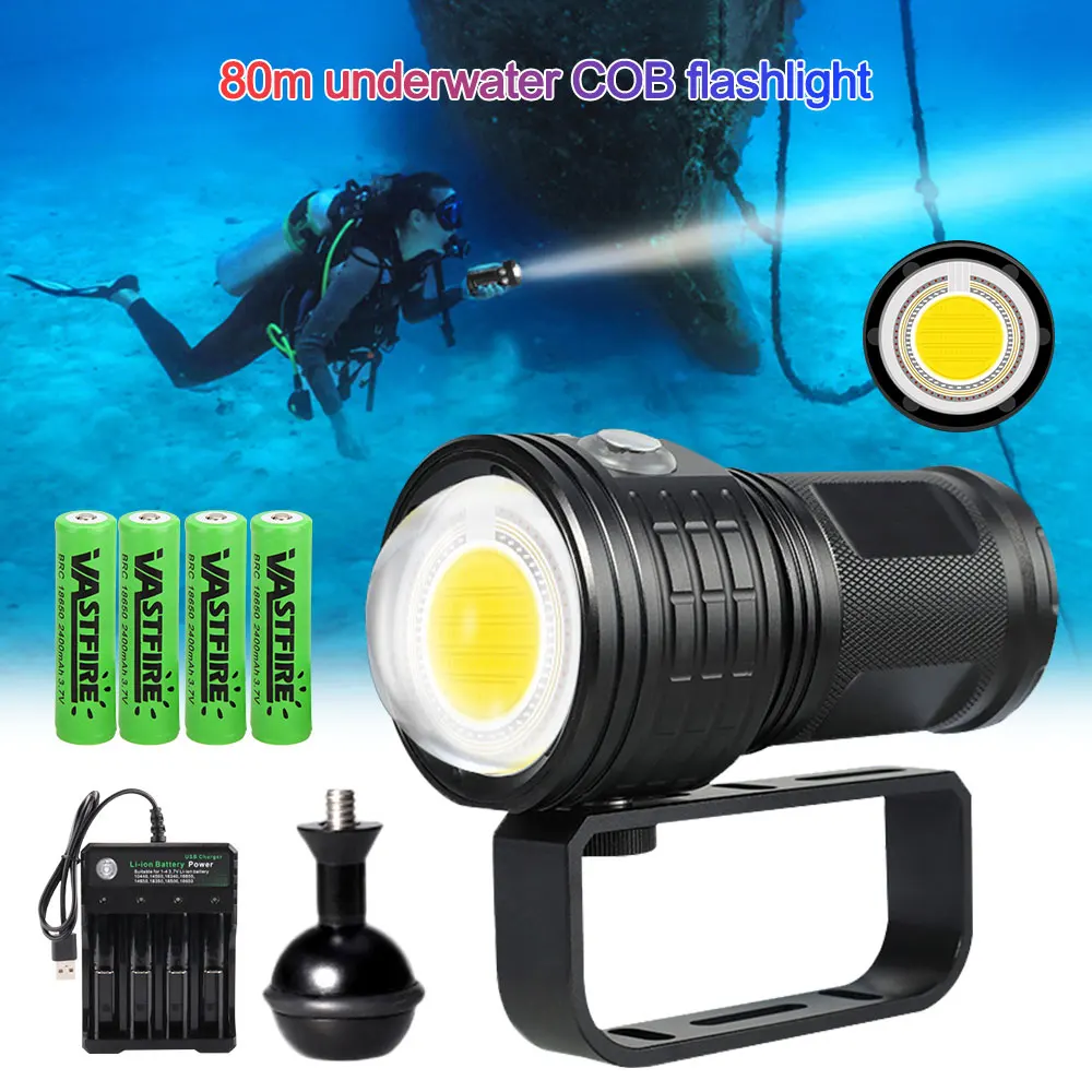 Underwater 10000lm Diving Scuba Flashlight 200m Xm-l2 LED Waterproof Torch Ipx8 for sale online 