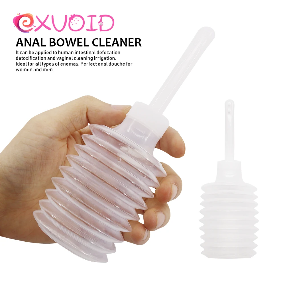 EXVOID 180ML Hygiene Vagina Anal Cleaner Attachment Anal Cleaning Tube Enema Sex Toys for Women Men Gay Washer