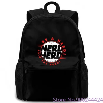 

Nerd Herd Homme Noir nage Natural Printed women men backpack laptop travel school adult student