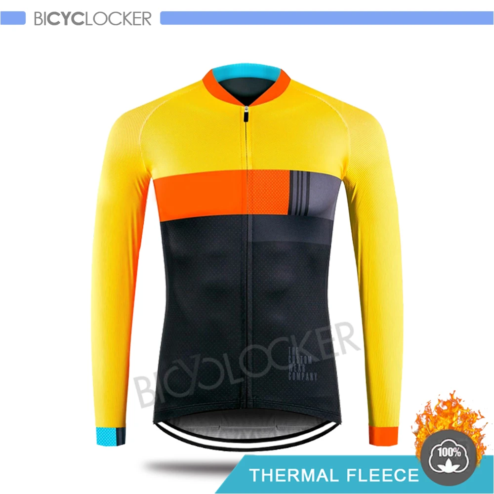 Мужская зимняя куртка Pro Team, одежда для велоспорта, Джерси с длинным рукавом, теплая флисовая форма, Ropa De Ciclismo Invierno Hombre - Цвет: Cycling Jerseys