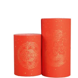 Roll Red Xuan Paper New Year Couplets Rice Paper Calligraphy Decoupage Drawing Paper Gold Foil Half-Ripe Xuan Paper Rijstpapier