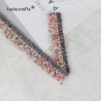 

Lucia Crafts 2y/lot Garment Fabric 30mm Tassel Lace Trim Decor Sewing Ribbon For Dress Material X0401